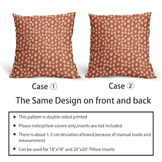 Foto 6 | Foto 6 | Fundas de Almohada Sweetshow con Lunares Anaranjados y Crema 45 x 45 cm Juego de 2 - Venta Internacional