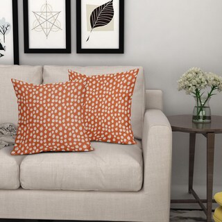 Foto 7 | Foto 7 | Fundas de Almohada Sweetshow con Lunares Anaranjados y Crema 45 x 45 cm Juego de 2 - Venta Internacional