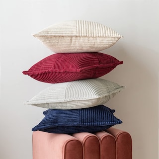 Foto 7 | Foto 7 | Fundas De Almohada Miulee De Pana Supersuaves, Bohemio, A Rayas, 50 X 50 Cm - Venta Internacional.