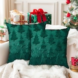Juego De 2 Fundas De Almohada Brightown Con Forma De Árbol De Navidad, 50 X 50 Cm, Color Verde - Venta Internacional.