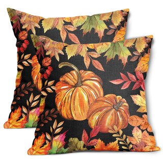 Foto 1 | Foto 1 | Fundas De Almohada Sportt Fall Pumkins, 50 X 50 Cm, Algodón Y Lino, 2 Unidades - Venta Internacional.