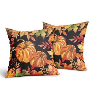 Foto 2 | Foto 2 | Fundas De Almohada Sportt Fall Pumkins, 50 X 50 Cm, Algodón Y Lino, 2 Unidades - Venta Internacional.