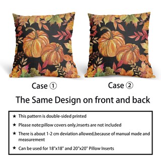 Foto 5 | Foto 5 | Fundas De Almohada Sportt Fall Pumkins, 50 X 50 Cm, Algodón Y Lino, 2 Unidades - Venta Internacional.