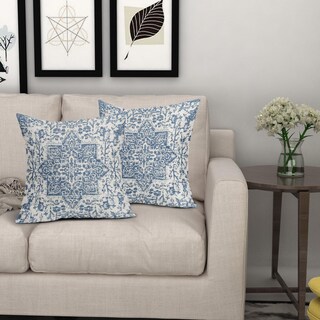 Foto 6 | Foto 6 | Juego de Fundas de Almohada con Diseño de Alfombra Azul Bohemio 55 x 55 cm - Venta Internacional