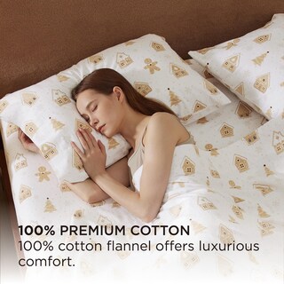 Foto 2 | Foto 2 | Fundas De Almohada Bedsure De Franela, 100% Algodón, 50 X 100 Cm, Estampadas En Blanco - Venta Internacional.