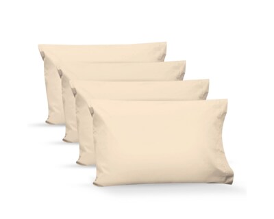 Foto 1 | Foto 1 | 4 Fundas De Almohada Rebeca Algodón Percal 200 Beige Estándar
