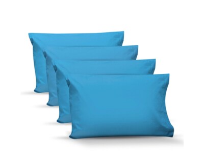 Foto 1 | Foto 1 | 4 Fundas De Almohada Rebeca Algodón Percal 200 Turquesa Estándar