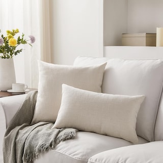 Foto 2 | Foto 2 | Fundas De Almohada Meekio Ivory Linen, 50 X 50 Cm, Juego De 2 - Venta Internacional.