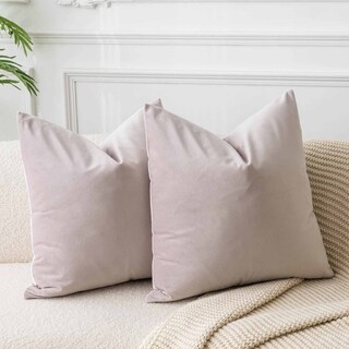 Foto 1 | Foto 1 | Fundas De Almohada Juspurbet De Terciopelo Champán De 55 X 55 Cm, Juego De 2 - Venta Internacional.