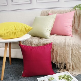 Foto 3 | Foto 3 | Funda De Cojín Thmyo, 100% Algodón, 50 X 50 Cm, Color Rosa, Paquete De 4 - Venta Internacional.