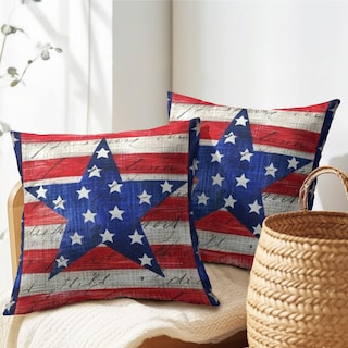 Foto 5 | Foto 5 | Funda De Almohada Sweetshow 4 Of July Patriotic, 50 X 50 Cm, Juego De 2 - Venta Internacional.