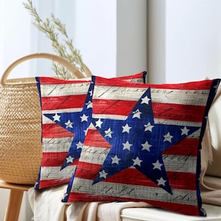 Foto 7 | Foto 7 | Funda De Almohada Sweetshow 4 Of July Patriotic, 50 X 50 Cm, Juego De 2 - Venta Internacional.
