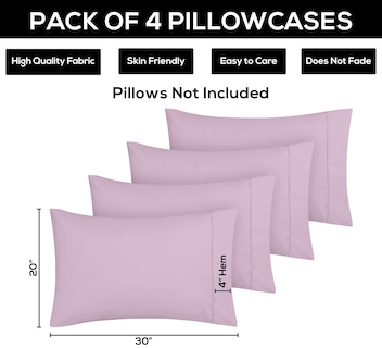 Foto 3 | Foto 3 | Fundas De Almohada Utopia Bedding, Tamaño Estándar, 20 X 26 Pulgadas, Paquete De 4 - Venta Internacional.