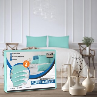 Foto 7 | Foto 7 | Protectores De Almohada Utopia Bedding, Impermeables, Tamaño Queen, Paquete De 4 - Venta Internacional.
