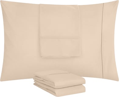 Foto 5 | Foto 5 | Fundas De Almohada Utopia Bedding Tamaño King, 20 X 40 Cm, Paquete De 12 Unidades, Color Beige - Venta Internacional.