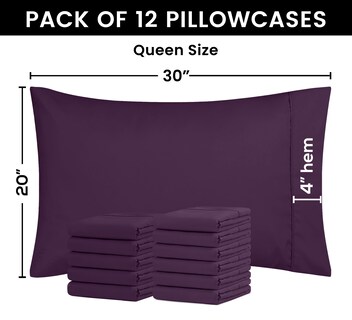 Foto 3 | Foto 3 | Fundas De Almohada Utopia Bedding Tamaño Queen, 20 X 30 Cm, Paquete De 12 - Venta Internacional.