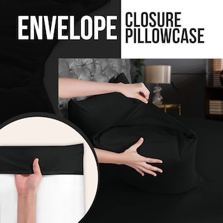 Foto 4 | Foto 4 | Fundas De Almohada Utopia Bedding King Standard, Paquete De 4, Color Negro - Venta Internacional.
