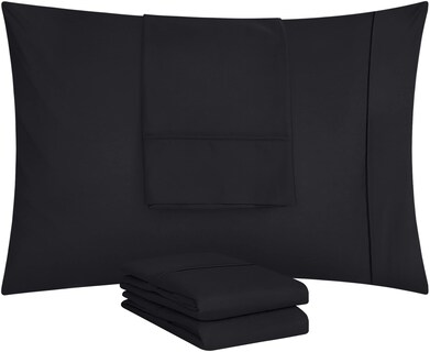 Foto 5 | Foto 5 | Fundas De Almohada Utopia Bedding King Standard, Paquete De 4, Color Negro - Venta Internacional.