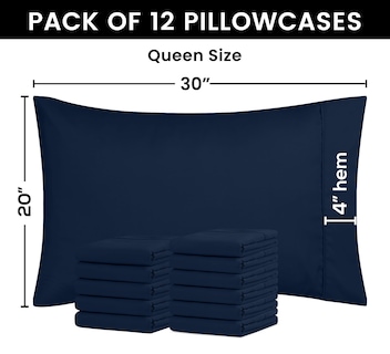 Foto 2 | Foto 2 | Fundas De Almohada Utopia Bedding Tamaño Queen, 20 X 30 Cm, Paquete De 12 - Venta Internacional.