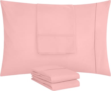 Foto 5 | Foto 5 | Fundas De Almohada Utopia Bedding Tamaño King, 20 X 40 Cm, Paquete De 4 Unidades, Color Rosa - Venta Internacional.