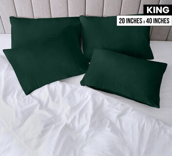 Foto 2 | Foto 2 | Fundas De Almohada Utopia Bedding Tamaño King, 20 X 40 Cm, Paquete De 4 Unidades, Color Esmeralda - Venta Internacional.