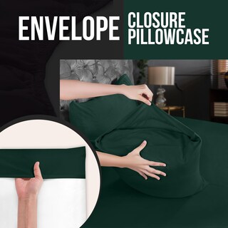 Foto 4 | Foto 4 | Fundas De Almohada Utopia Bedding Tamaño King, 20 X 40 Cm, Paquete De 4 Unidades, Color Esmeralda - Venta Internacional.