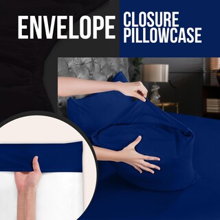 Foto 4 | Foto 4 | Fundas De Almohada Utopia Bedding Estándar De 20 X 26 Cm, Paquete De 2 Unidades, Color Azul Real - Venta Internacional.