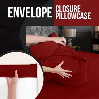Foto 4 | Foto 4 | Fundas De Almohada Utopia Bedding Standard, 20 X 26 Cm, 2 Unidades, Color Rojo - Venta Internacional.