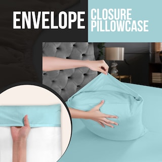 Foto 4 | Foto 4 | Fundas De Almohada Utopia Bedding Estándar De 20 X 26 Cm, Paquete De 4 Unidades, Color Azul Spa - Venta Internacional.