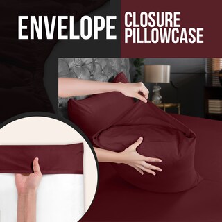 Foto 4 | Foto 4 | Juego De 12 Fundas De Almohada Utopia, Tamaño Queen, 50 X 75 Cm, Color Burdeos - Venta Internacional.