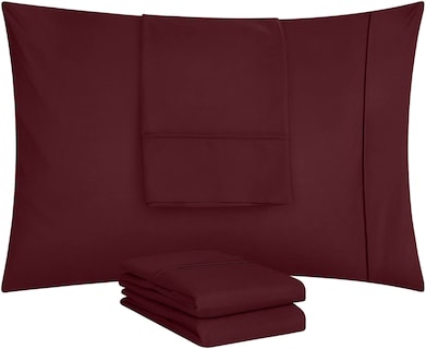 Foto 5 | Foto 5 | Juego De 12 Fundas De Almohada Utopia, Tamaño Queen, 50 X 75 Cm, Color Burdeos - Venta Internacional.