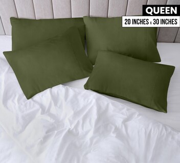 Foto 2 | Foto 2 | Fundas De Almohada Utopia Bedding Queen, Paquete De 4 Unidades, Microfibra, Color Oliva - Venta Internacional.
