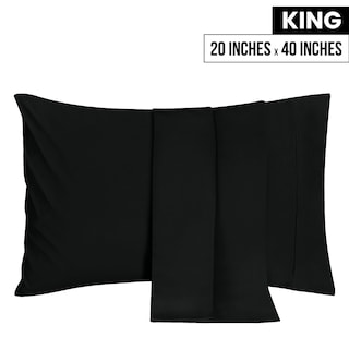 Foto 2 | Foto 2 | Fundas De Almohada Utopia Bedding Queen, Paquete De 2 Unidades, Microfibra Suave, Color Negro - Venta Internacional.