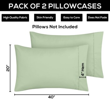 Foto 4 | Foto 4 | Fundas De Almohada Utopia Bedding King De 50 X 100 Cm, 2 Unidades, Microfibra - Venta Internacional.