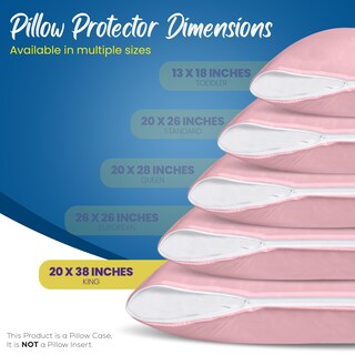 Foto 2 | Foto 2 | Protectores De Almohada Utopia Bedding, Impermeables, Tamaño King, 4 Unidades, Color Rosa - Venta Internacional.