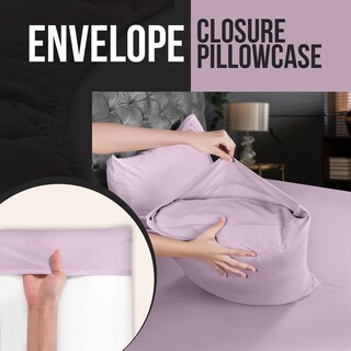 Foto 3 | Foto 3 | Fundas De Almohada Utopia Bedding King De 50 X 100 Cm, Paquete De 2 Unidades, Color Lavanda - Venta Internacional.