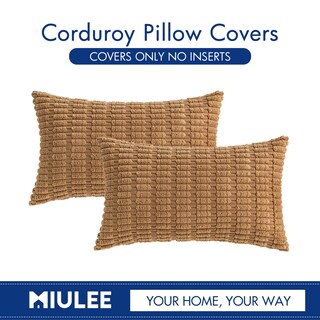 Foto 6 | Foto 6 | Fundas De Cojín Miulee De Pana, 30 X 50 Cm, 2 Unidades, Color Marrón - Venta Internacional.