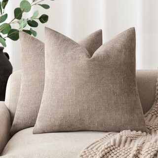 Foto 1 | Foto 1 | Fundas De Almohada Foindtower Soft Chenille De 40 X 40 Cm, Color Marrón Claro - Venta Internacional.