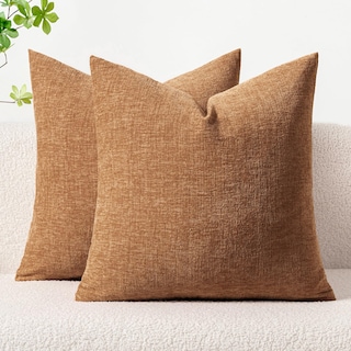 Foto 1 | Foto 1 | Fundas De Almohada Miulee De Chenilla Marrón De 40 X 40 Cm, Paquete De 2 - Venta Internacional.