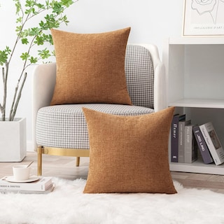 Foto 5 | Foto 5 | Fundas De Almohada Miulee De Chenilla Marrón De 40 X 40 Cm, Paquete De 2 - Venta Internacional.