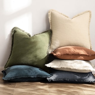 Foto 5 | Foto 5 | Fundas De Almohada Miulee Decorativas De Lino Con Flecos, Gris Oscuro, 30 X 50 Cm - Venta Internacional.