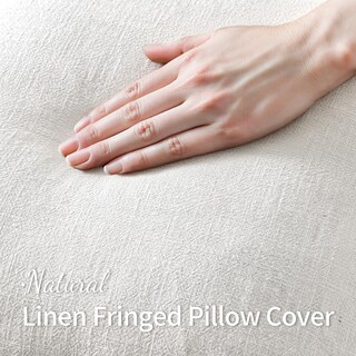 Foto 2 | Foto 2 | Fundas De Almohada Miulee De Lino Con Flecos, Color Blanco, 50 X 50 Cm, Juego De 2 - Venta Internacional.