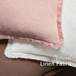 Foto 4 | Foto 4 | Fundas De Almohada Miulee De Lino Con Flecos, Color Blanco, 50 X 50 Cm, Juego De 2 - Venta Internacional.