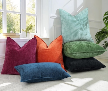 Foto 6 | Foto 6 | Fundas De Almohada Decoruhome Spring Chenille, 26 X 26 Cm, Color Aguamarina, Juego De 2 - Venta Internacional.