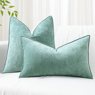 Foto 7 | Foto 7 | Fundas De Almohada Decoruhome Spring Chenille, 26 X 26 Cm, Color Aguamarina, Juego De 2 - Venta Internacional.