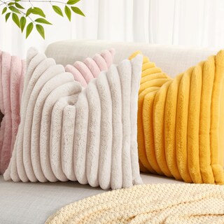 Foto 4 | Foto 4 | Fundas De Cojín Decoruhome De Piel Sintética Primaveral De 55 X 55 Cm, Color Beige - Venta Internacional.