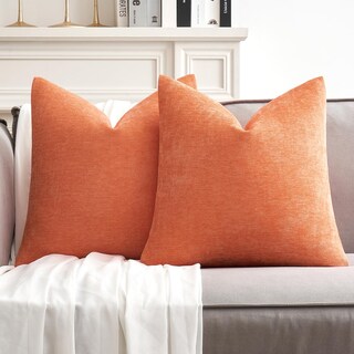 Foto 1 | Foto 1 | Fundas De Almohada Miulee De Chenilla Rojo Coral, 50 X 50 Cm, Paquete De 2 - Venta Internacional.