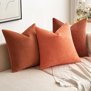 Foto 5 | Foto 5 | Fundas De Almohada Miulee De Chenilla Rojo Coral, 50 X 50 Cm, Paquete De 2 - Venta Internacional.