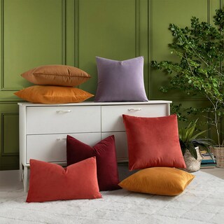 Foto 3 | Foto 3 | Juego De 2 Fundas De Almohada Juspurbet De Terciopelo Albaricoque De 70 X 70 Cm - Venta Internacional.