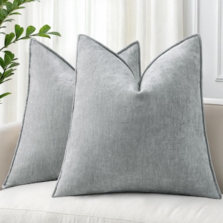 Foto 1 | Foto 1 | Juego De 2 Fundas De Cojín Decoruhome, 22 X 22, Color Gris Definitivo - Venta Internacional.
